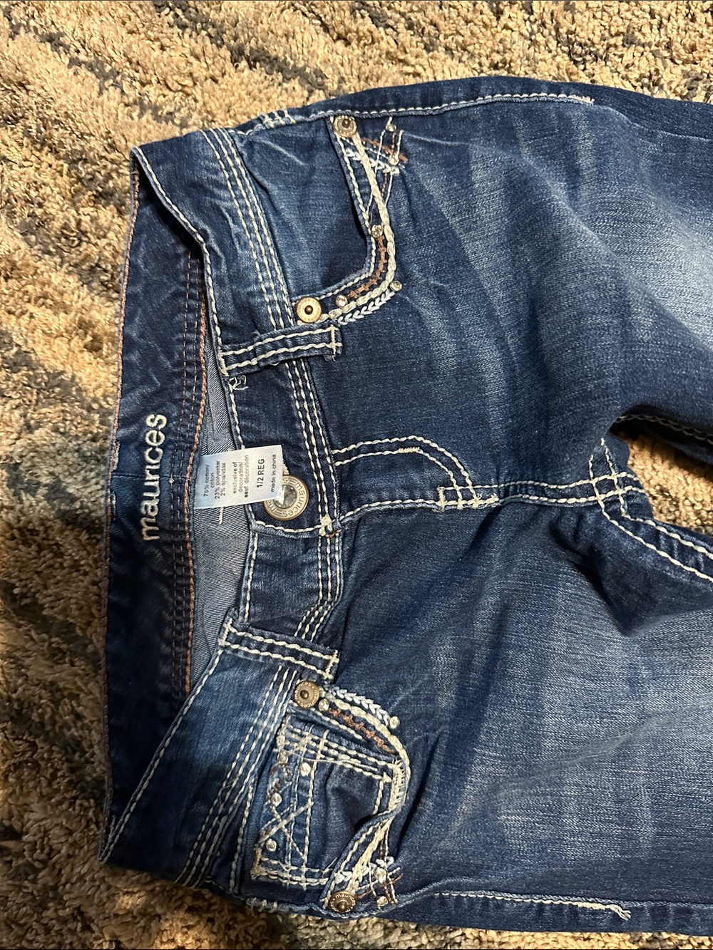 Maurices Dark Blue Straight Fit Jeans